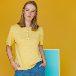 Lucila Shirt – Breipatroon voor tijdloos shirt met korte mouwen en subtiele nostalgische details
